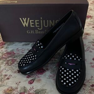 Black and White Polka Dot Women's Loafers